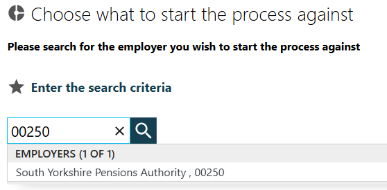 Enter the employers name