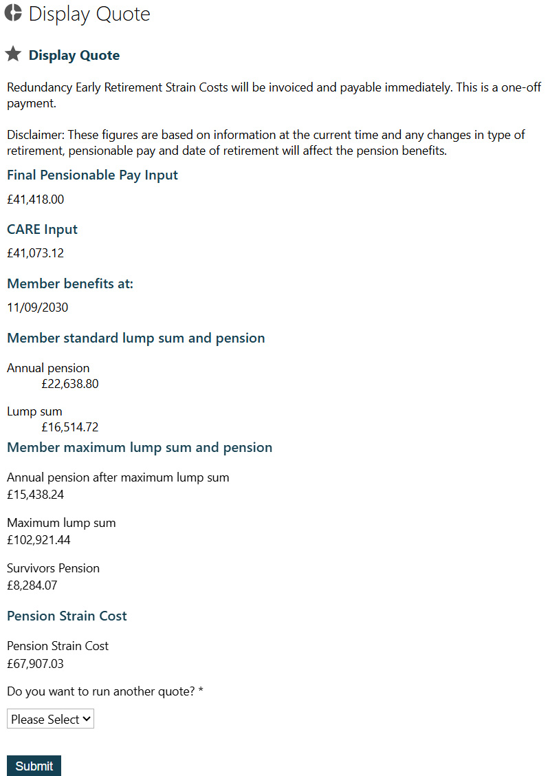 Members document area to view saved quotes